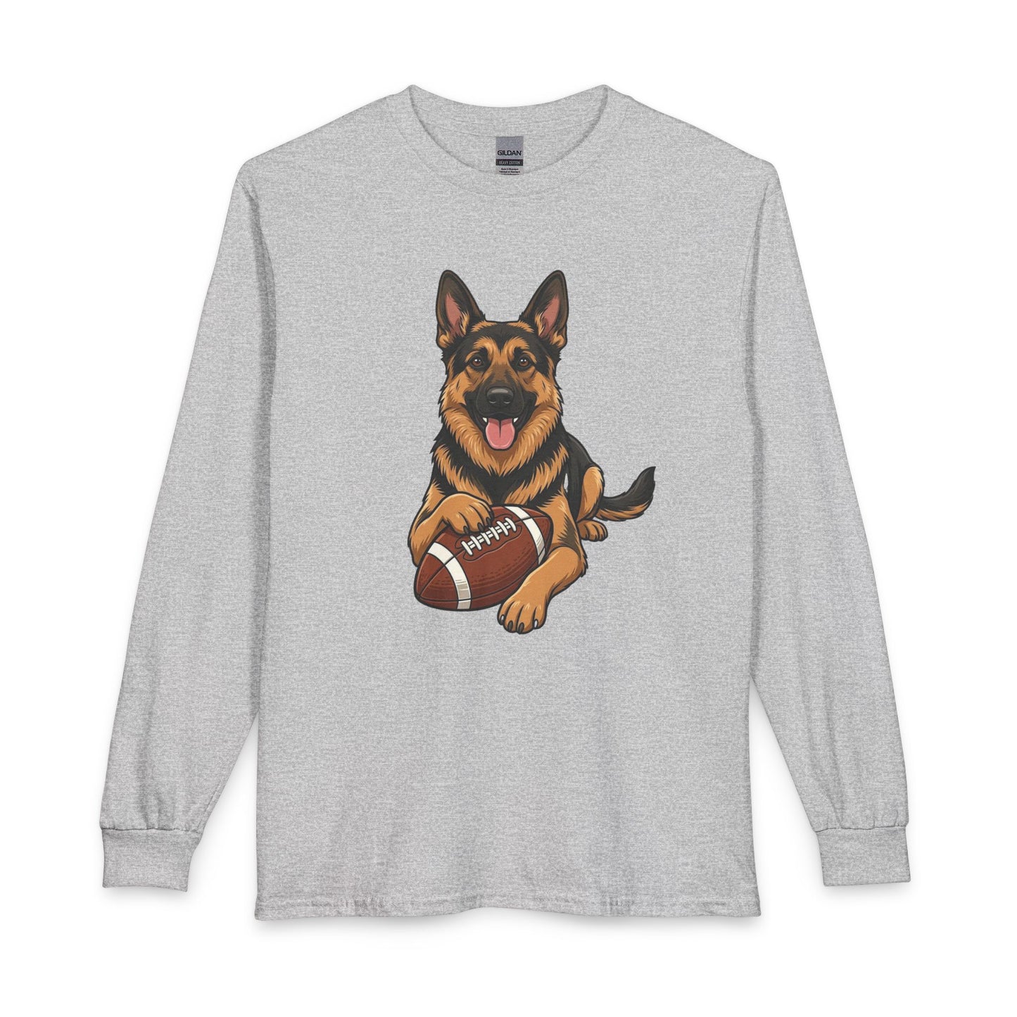 German Shepherd Football Long Sleeve