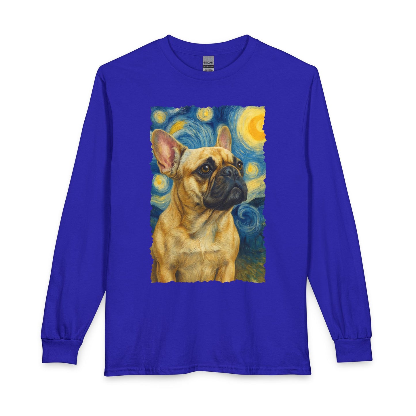 French Bulldog van Gogh Long Sleeve Royal