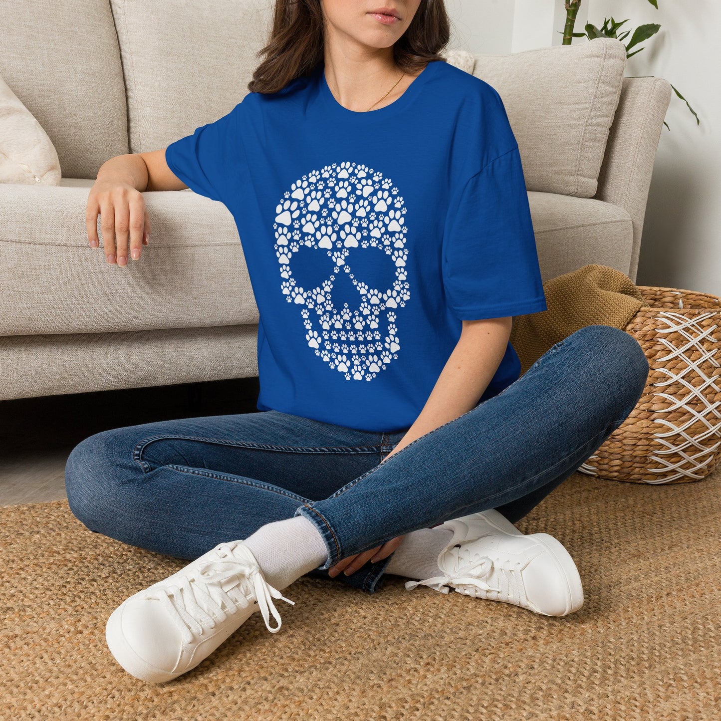 Paw Prints Halloween Skull