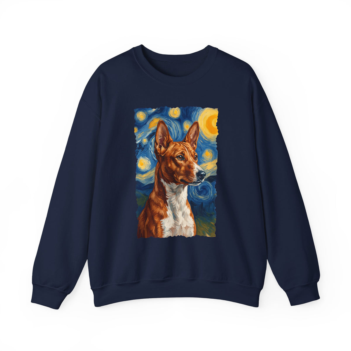 Basenji Van Gogh Crewneck Sweatshirt