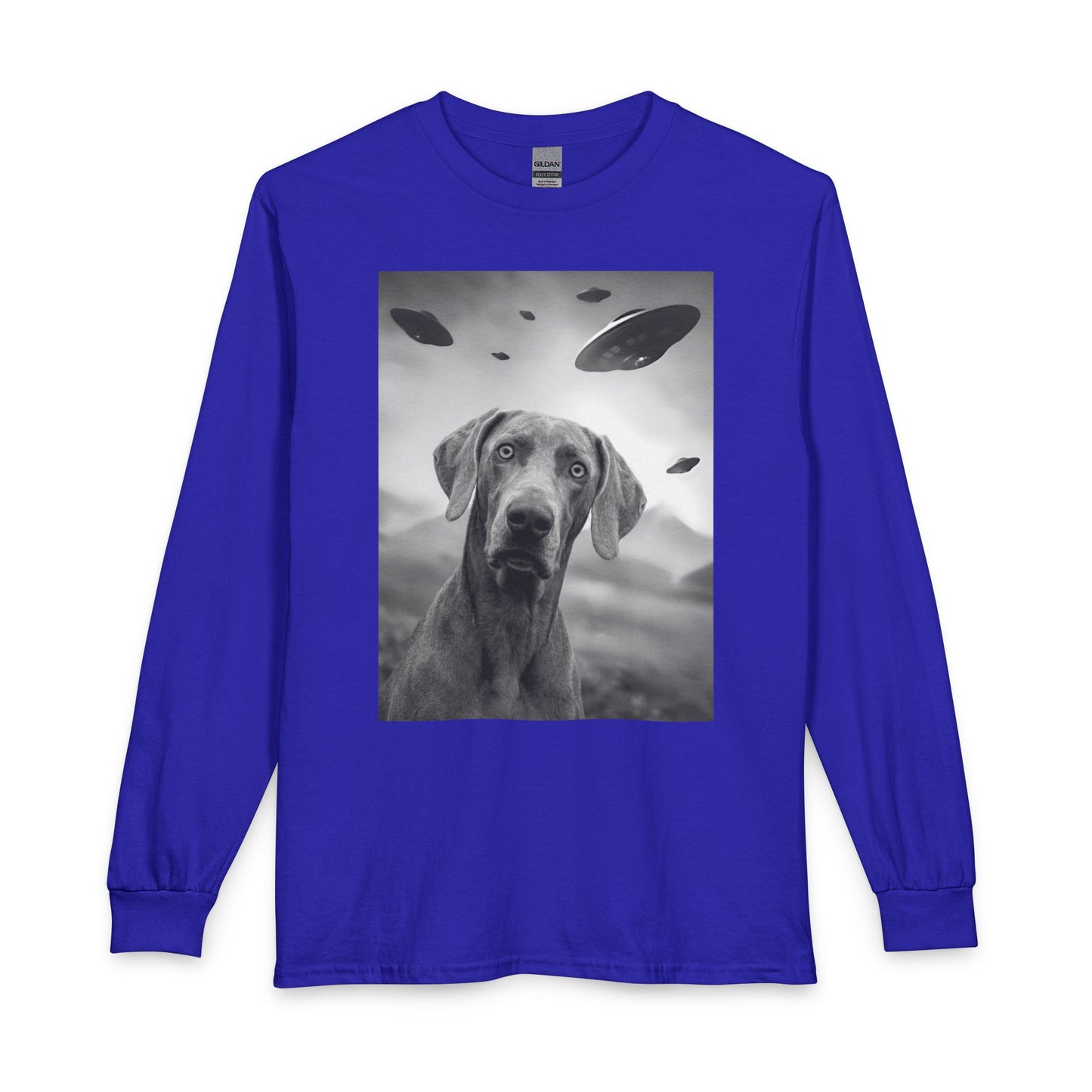 Weimaraner UFO Long Sleeve Royal