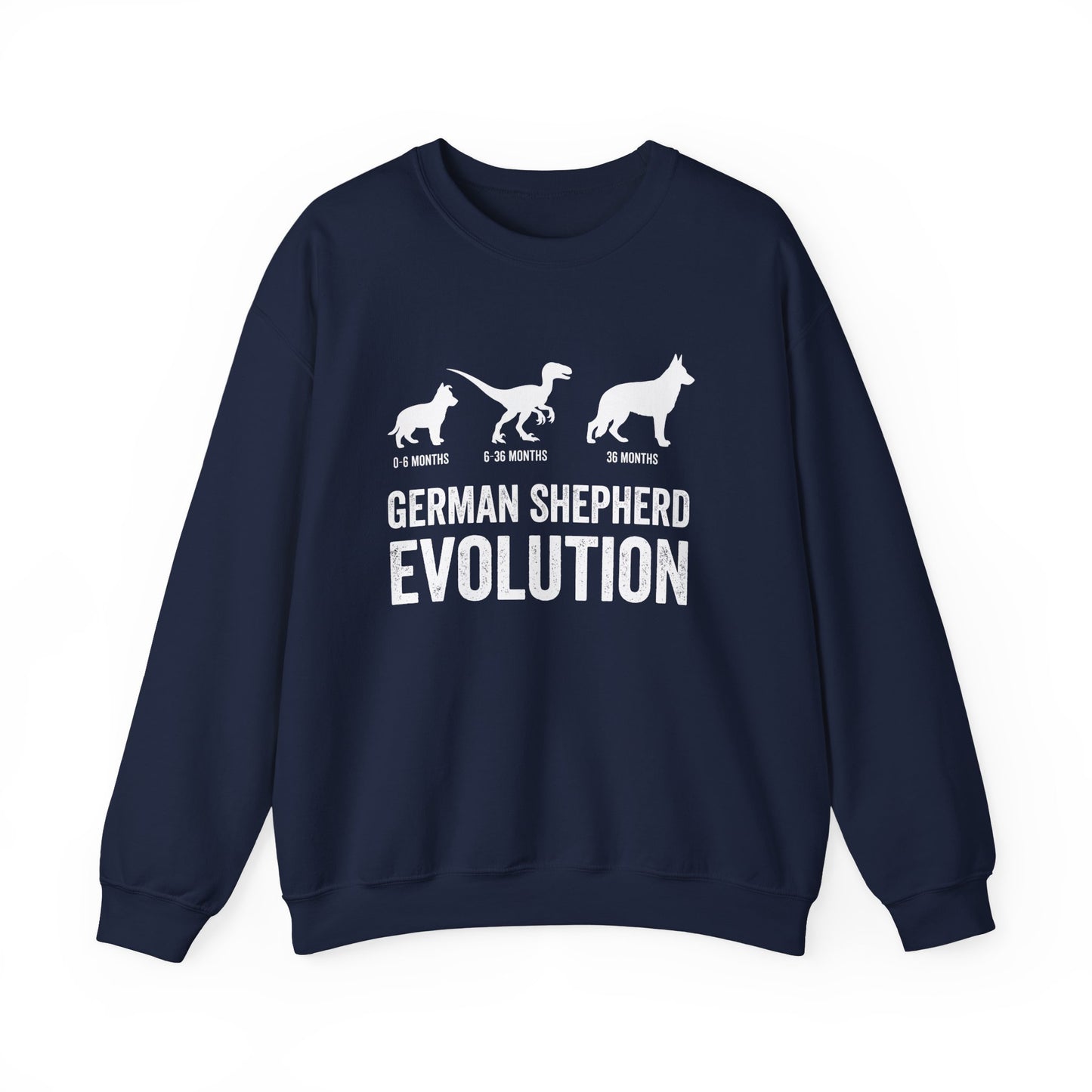 German Shepherd Evolution Crewneck Sweatshirt Navy