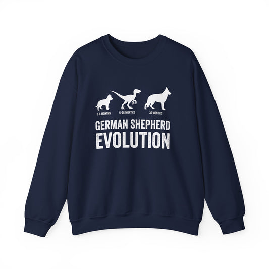 German Shepherd Evolution Crewneck Sweatshirt Navy