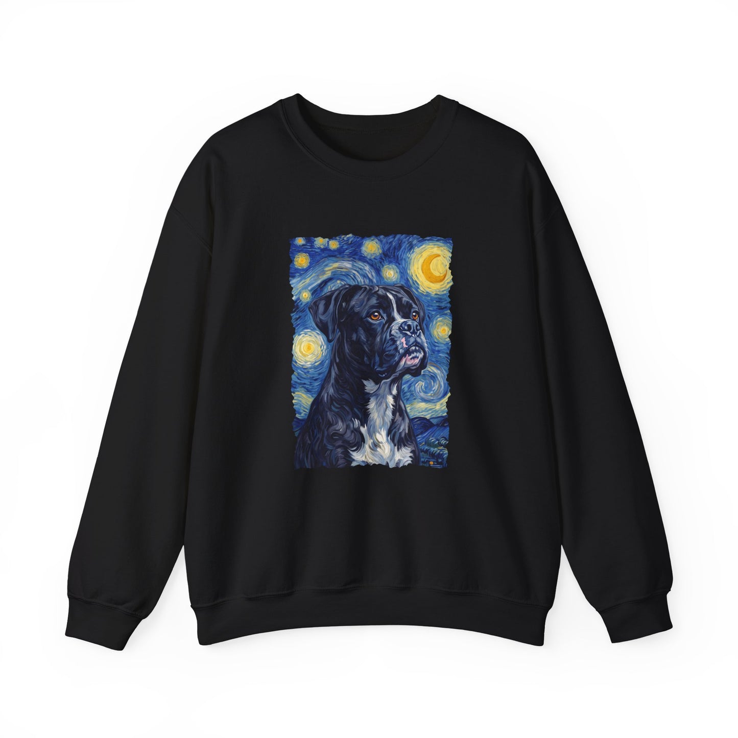 Black Boxer Van Gogh Crewneck Sweatshirt
