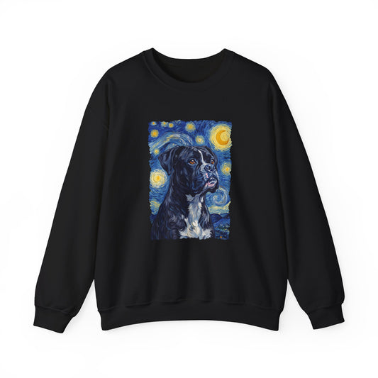 Black Boxer Van Gogh Crewneck Sweatshirt
