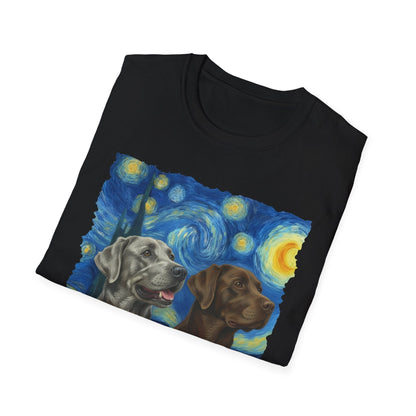 Chocolate and Silver Lab Starry Night