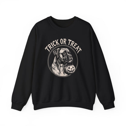 Boxer Trick or Treat Halloween Crewneck Sweatshirt