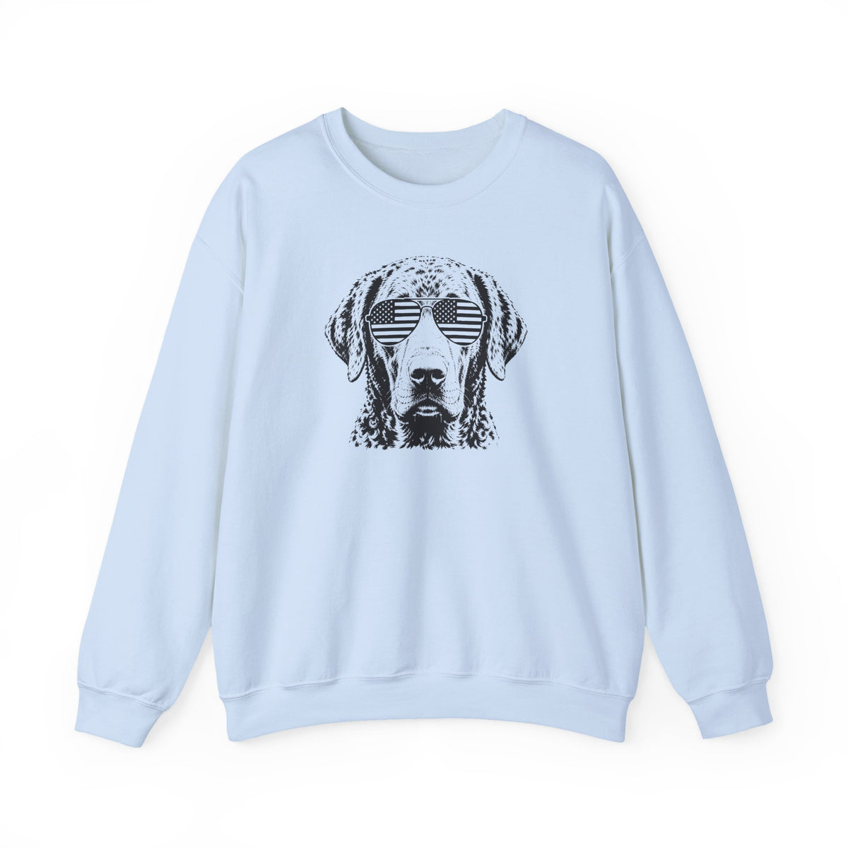 Chesapeake Bay Retriever Flag Shades Crewneck Sweatshirt
