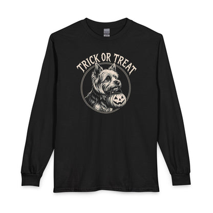 Yorkshire Terrier Trick Or Treat Long Sleeve Black