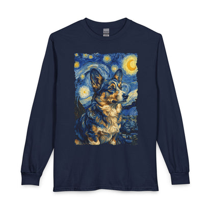 Cardigan Welsh Corgi Van Gogh Long Sleeve