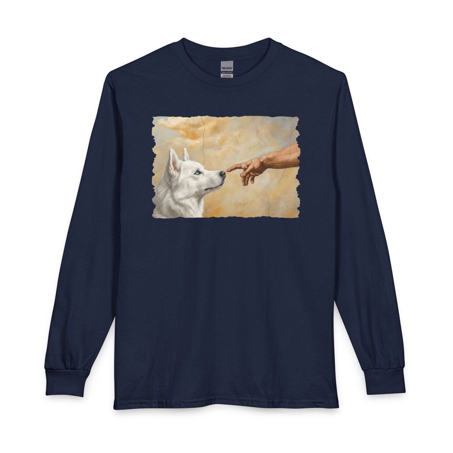 God Creates White Husky Long Sleeve
