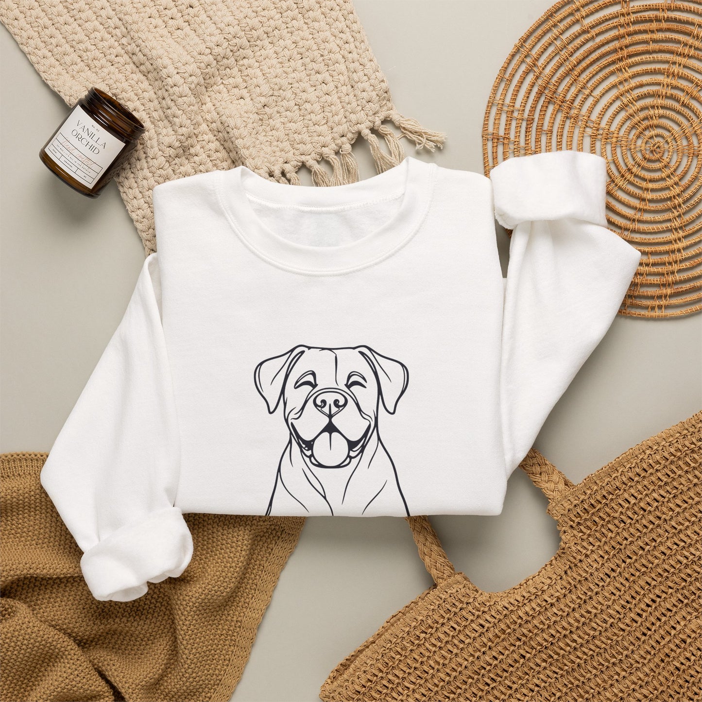 Happy Boxer Crewneck Sweatshirt