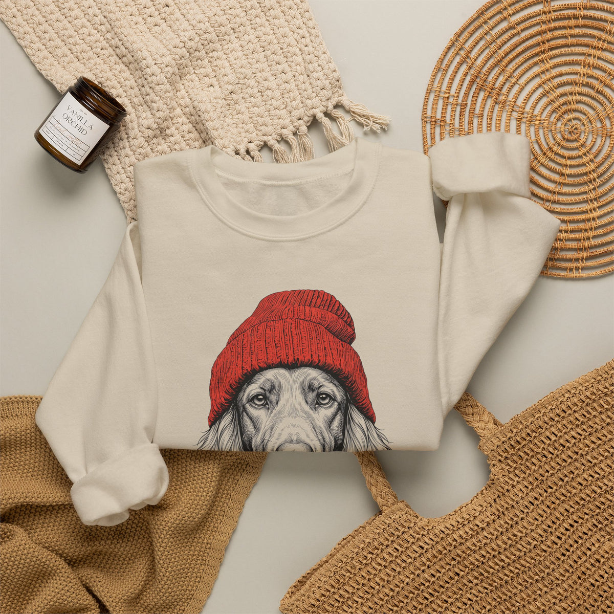 Irish Setter Beanie Crewneck Sweatshirt