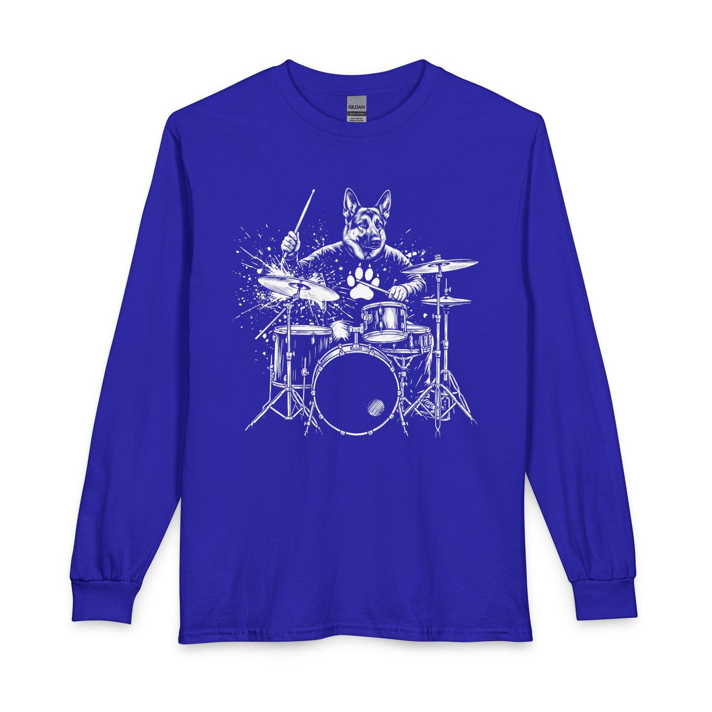 German Shepherd Drummer Long Sleeve