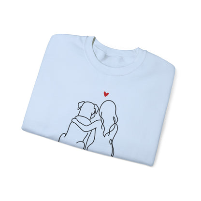 Boxer and Girl Crewneck Sweatshirt