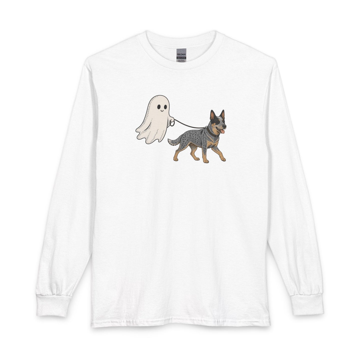 Blue Heeler Ghost Halloween Long Sleeve