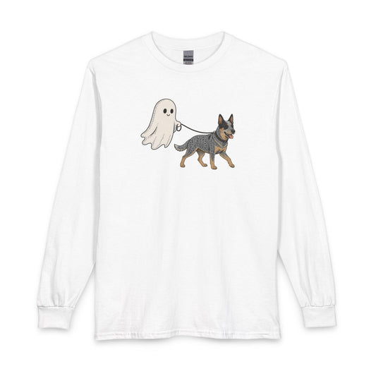 Blue Heeler Ghost Halloween Long Sleeve