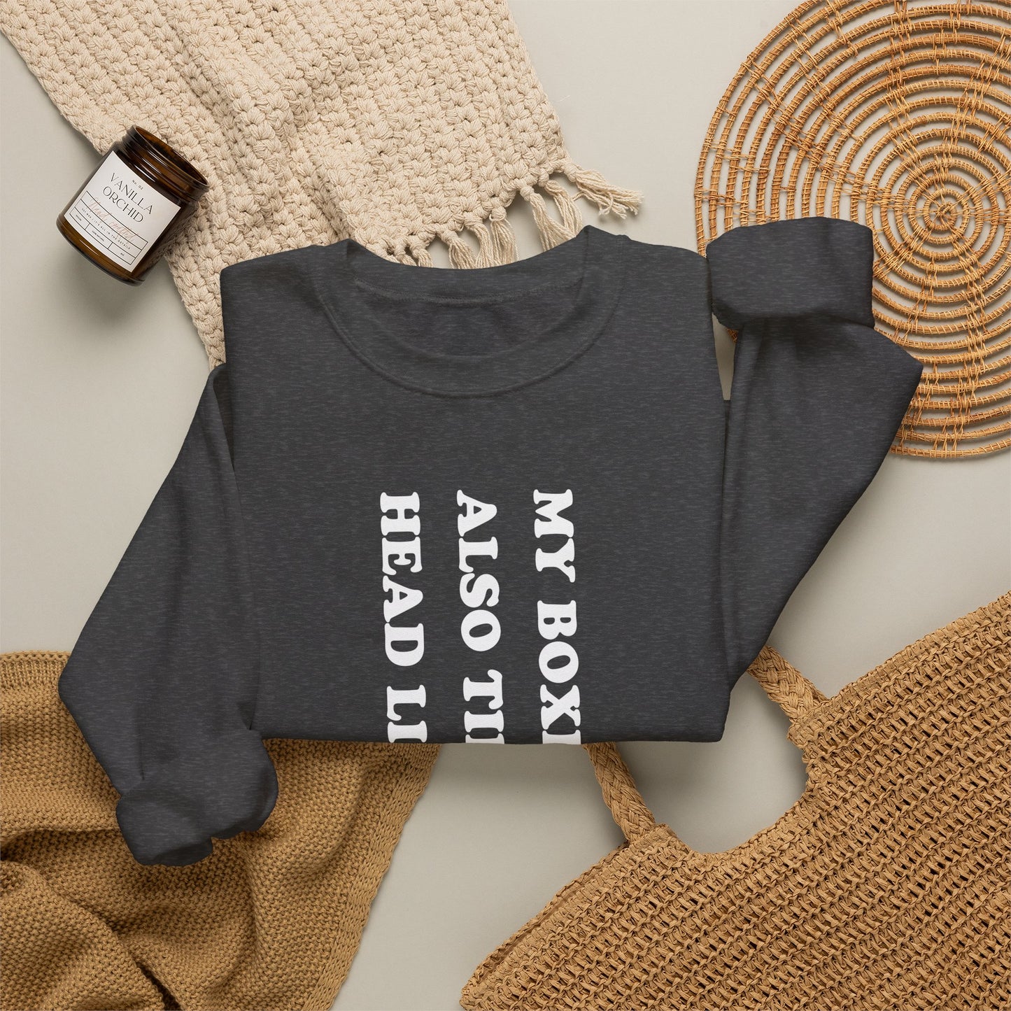 Boxer Tilt Her Head Crewneck Sweatshirt