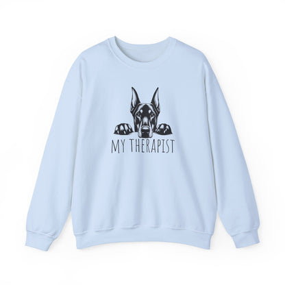 Doberman My Therapist Crewneck Sweatshirt