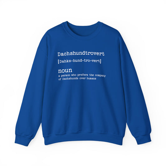 Dachshund Dachshundtrovert Crewneck Sweatshirt Royal