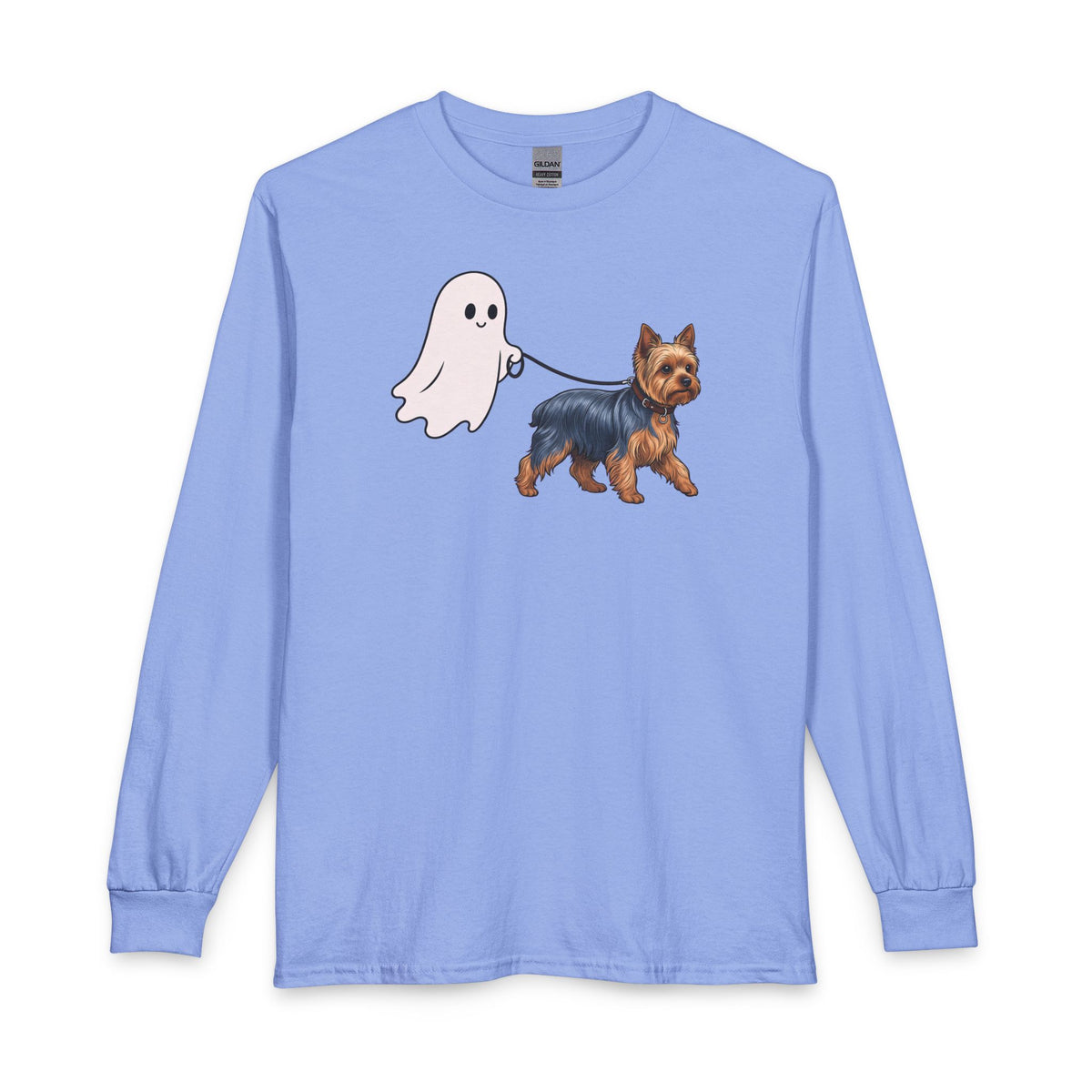 Yorkshire Terrier Ghost Walk Long Sleeve Carolina Blue