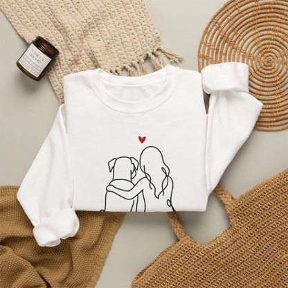 Boxer and Girl Crewneck Sweatshirt
