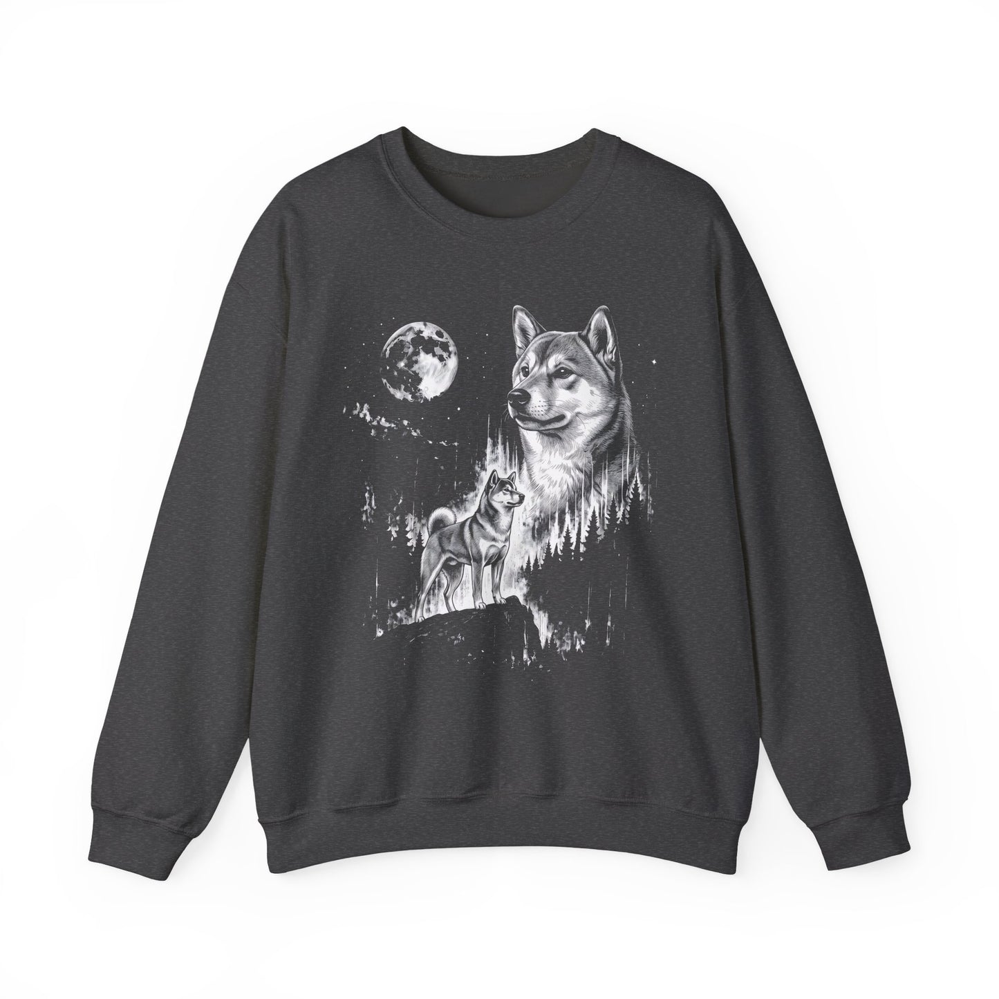 Shiba Inu Moonlight Crewneck Sweatshirt