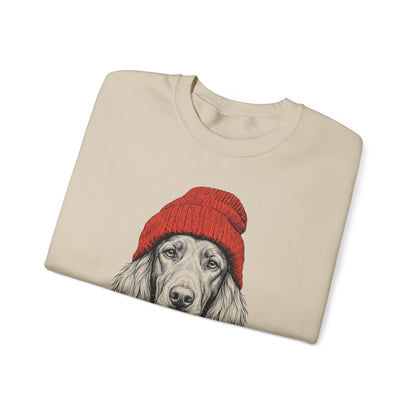 Irish Setter Beanie Crewneck Sweatshirt