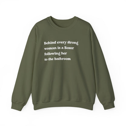 Boxer Strong Woman Crewneck Sweatshirt