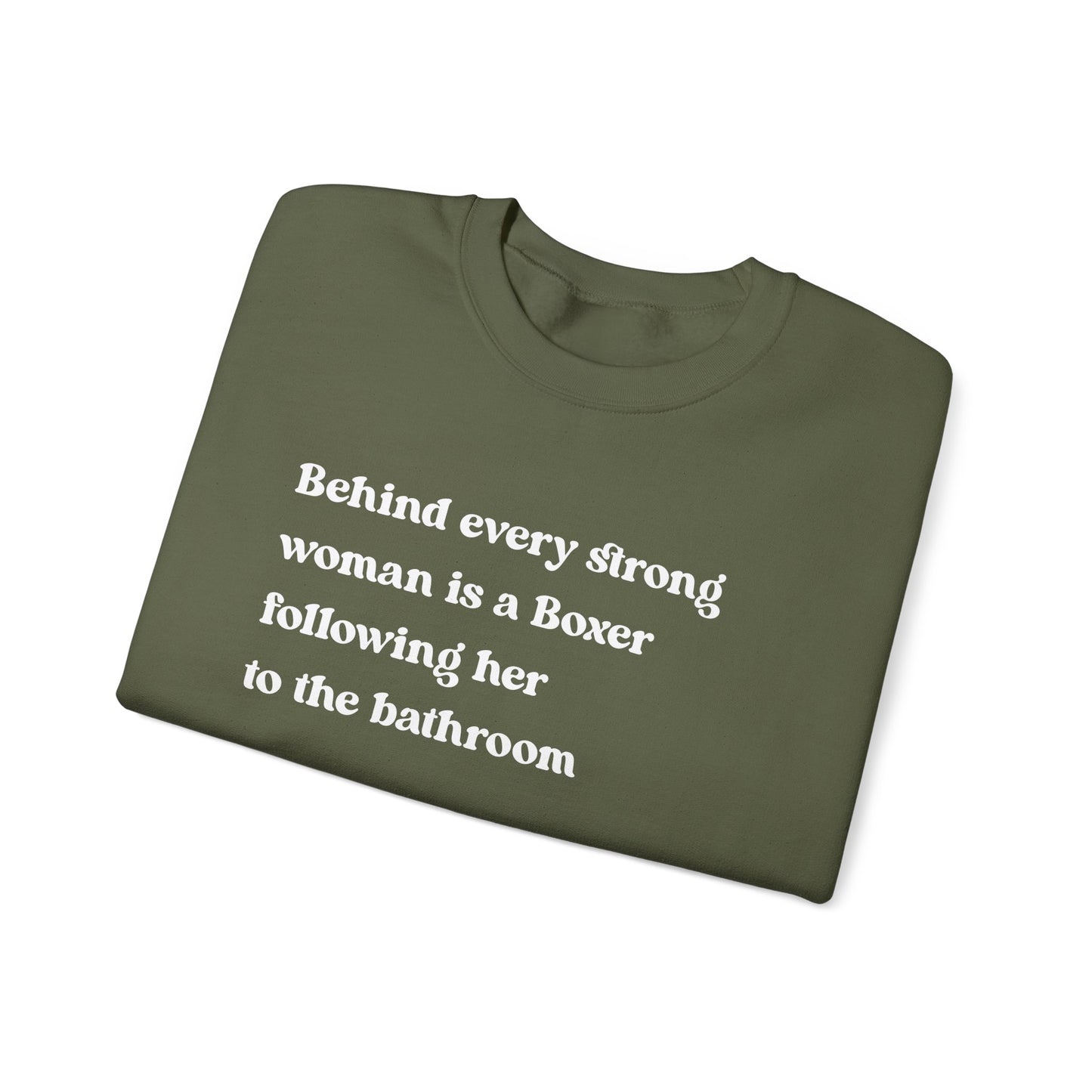 Boxer Strong Woman Crewneck Sweatshirt