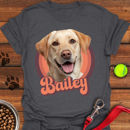 Personalized Labrador Portrait Unisex Softstyle T-Shirt Dark Heather