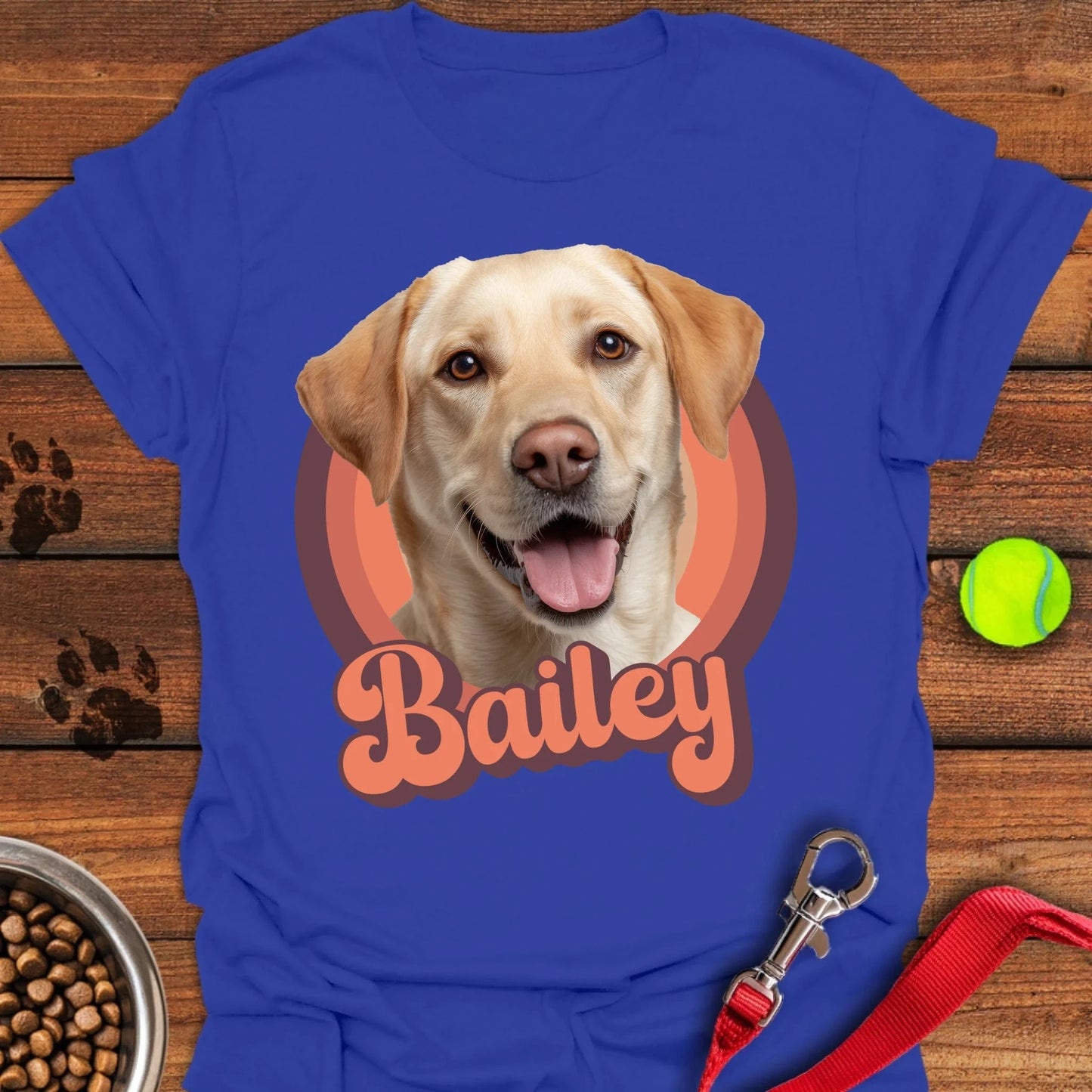 Personalized Labrador Portrait Unisex Softstyle T-Shirt Royal