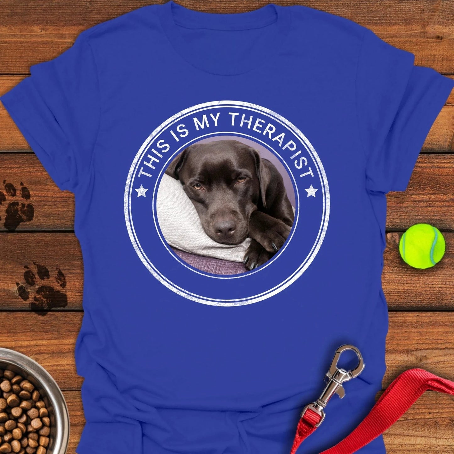 Personalized My Therapist Lab T-Shirt Unisex Softstyle T-Shirt Royal