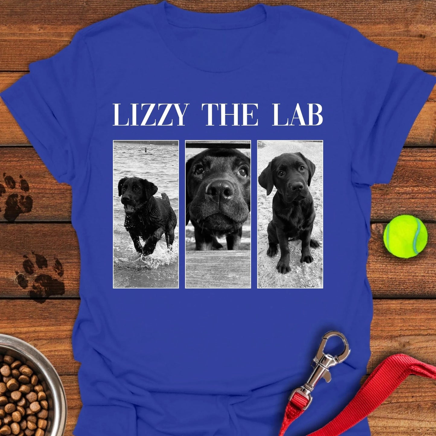 Personalized Lab Photo Frame Unisex Softstyle T-Shirt Royal