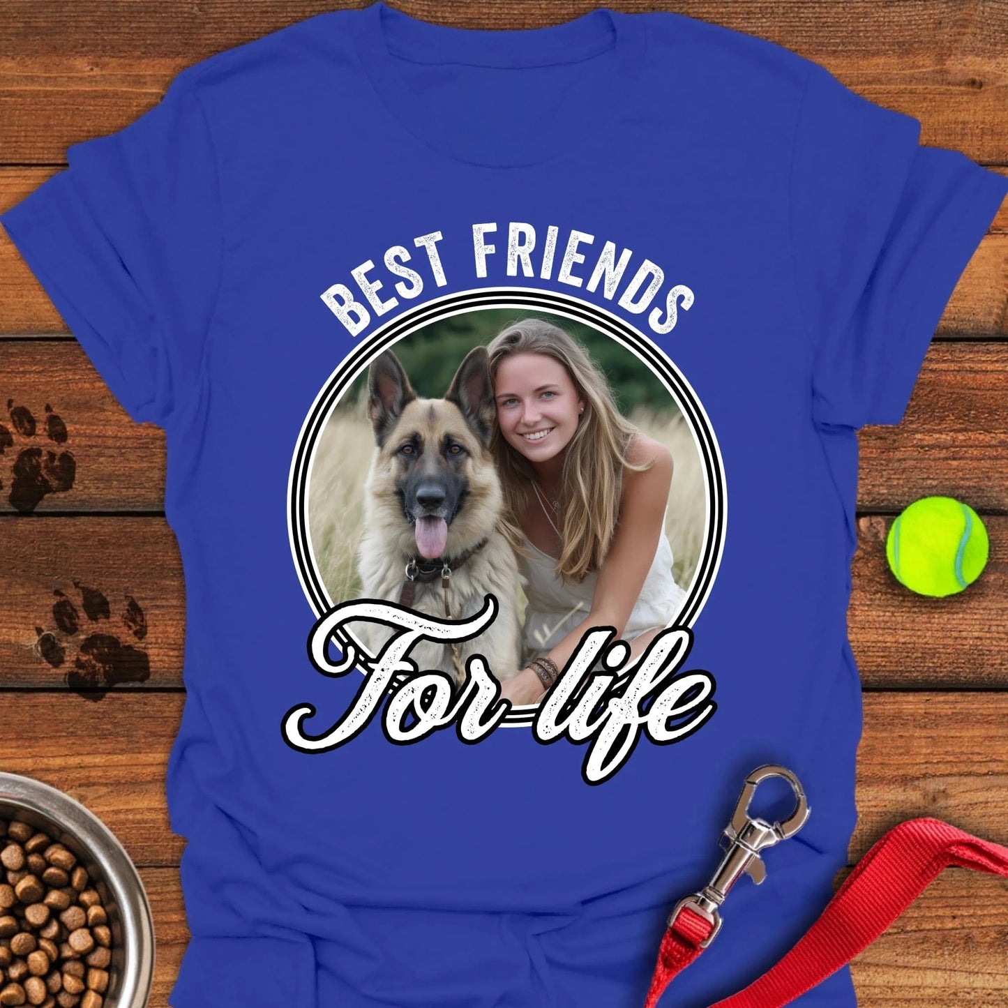 Personalized Best Friends Dog Unisex Softstyle T-Shirt Royal