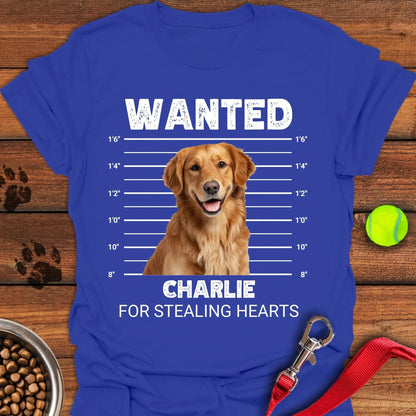 Personalized Mugshot Golden Retriever T-Shirt