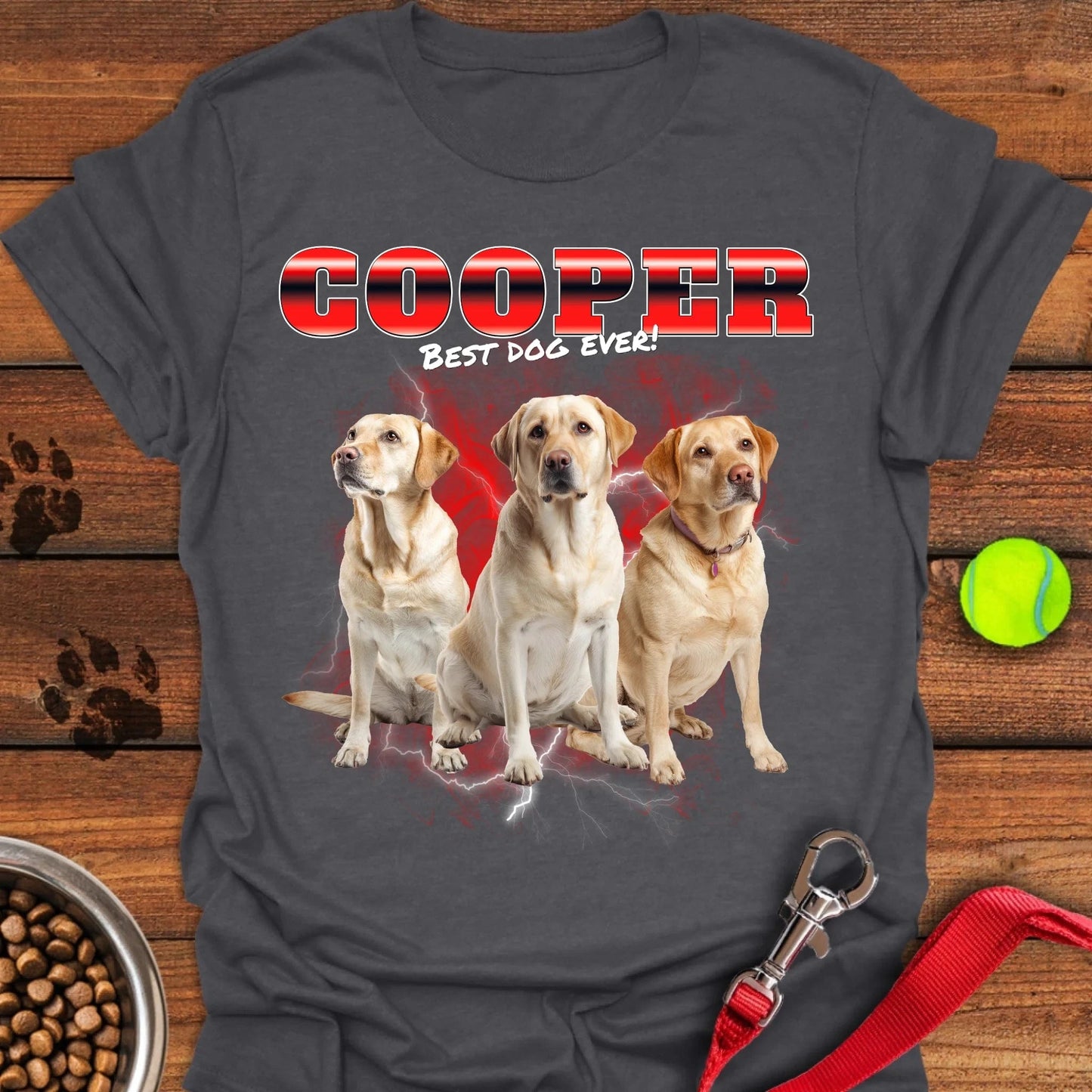 Personalized Bootleg Dog Unisex Softstyle T-Shirt Dark Heather