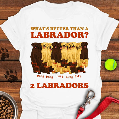 Personalized Labrador T-Shirt Unisex Softstyle T-Shirt White