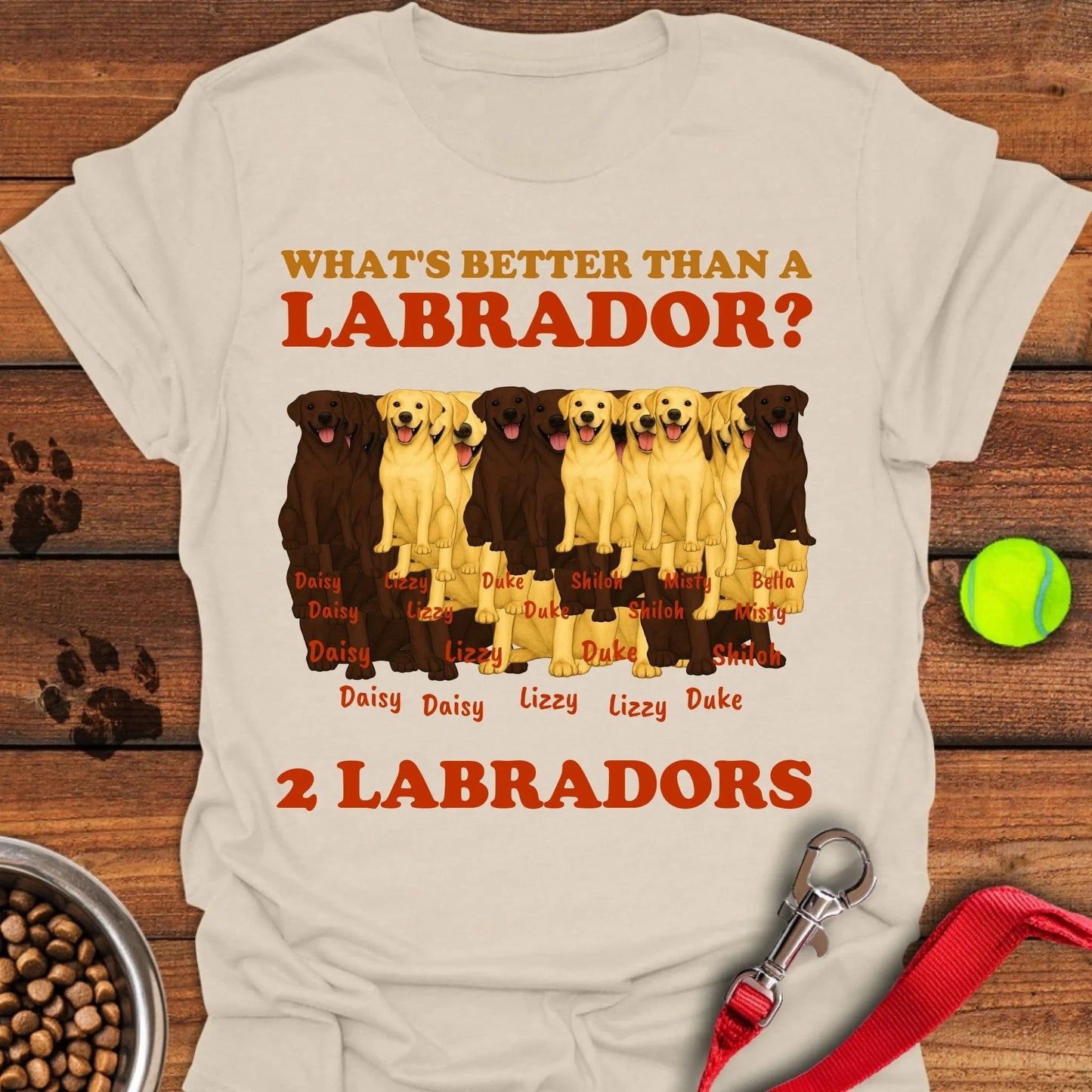 Personalized Labrador T-Shirt Unisex Softstyle T-Shirt Natural