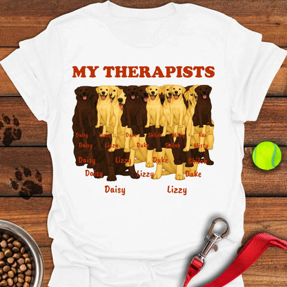 Personalized Therapist Labrador T-Shirt Unisex Softstyle T-Shirt White