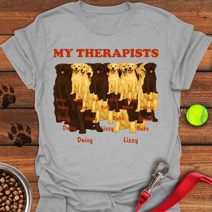 Personalized Therapist Labrador Unisex Softstyle T-Shirt Sport Grey