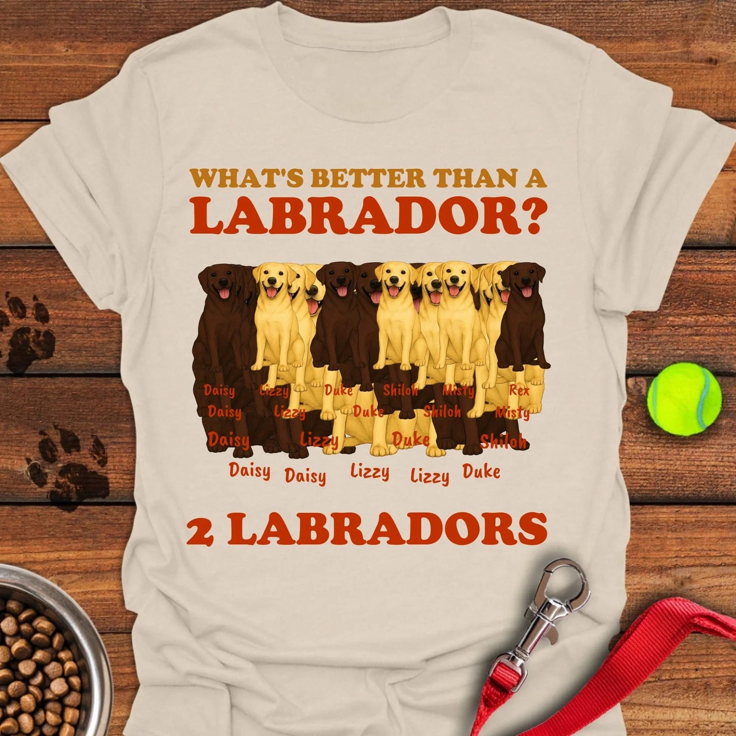 Personalized Fox Red Labrador T-Shirt Unisex Softstyle T-Shirt Natural