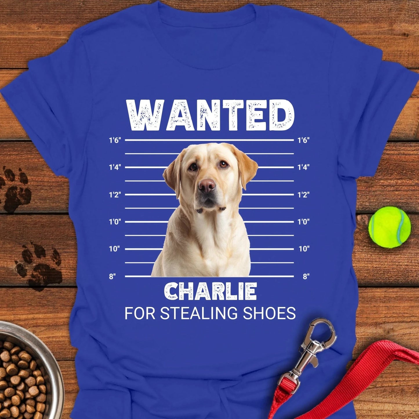 Personalized Labrador Mugshot Unisex Softstyle T-Shirt Royal