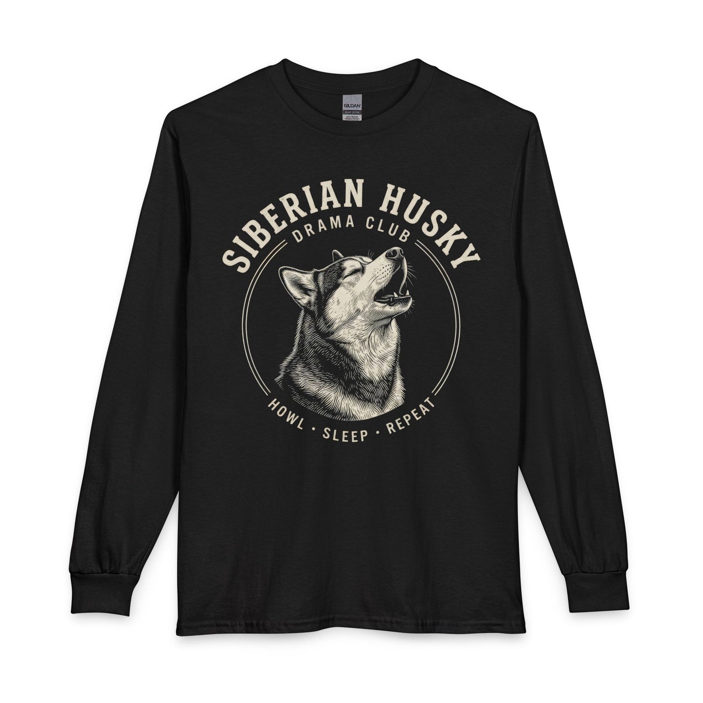 Siberian Husky Drama Club Long Sleeve