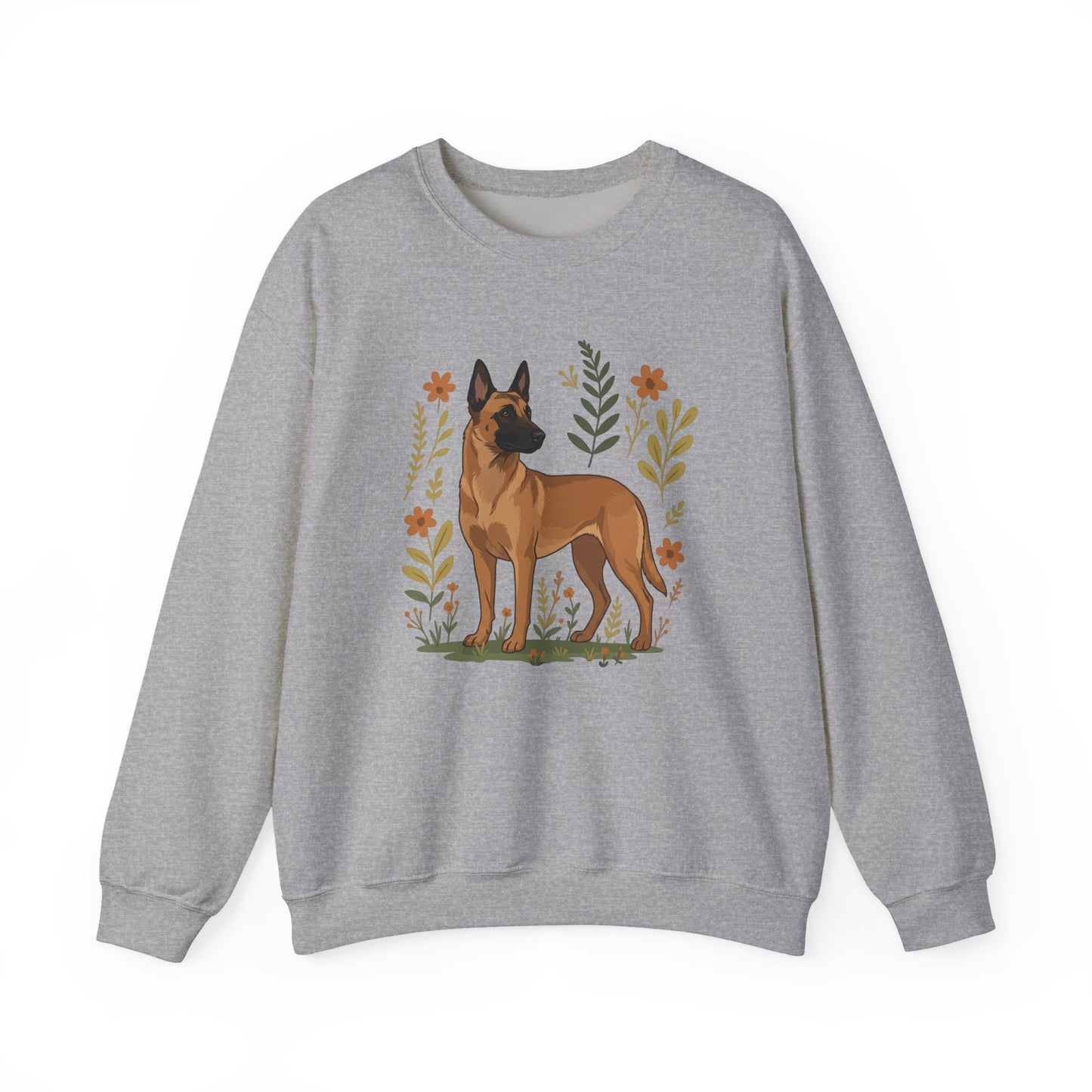 Belgian Malinois Flowers Crewneck Sweatshirt