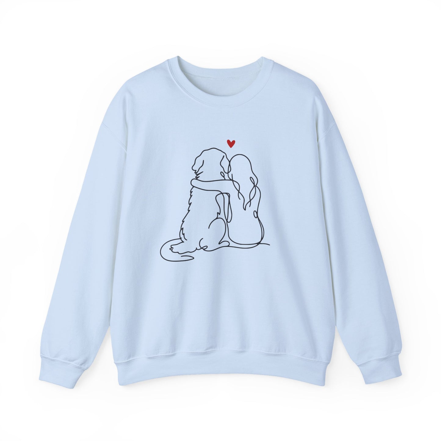 Golden Retriever Love Crewneck Sweatshirt Light Blue