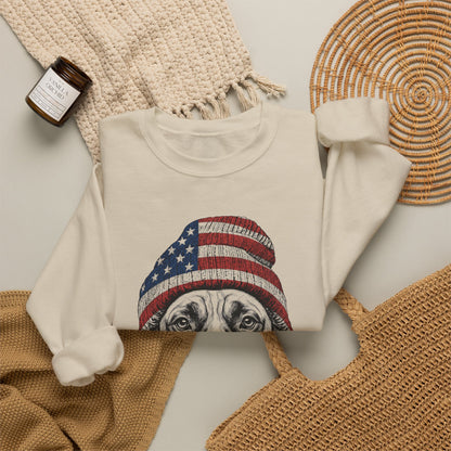 Boxer Beanie USA Crewneck Sweatshirt