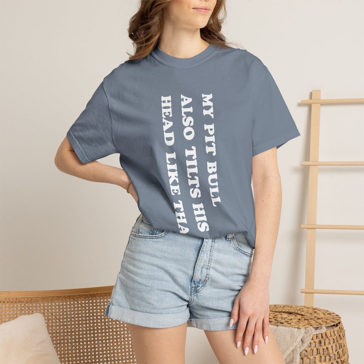 Pit Bull Tilts His Head Premium Tee