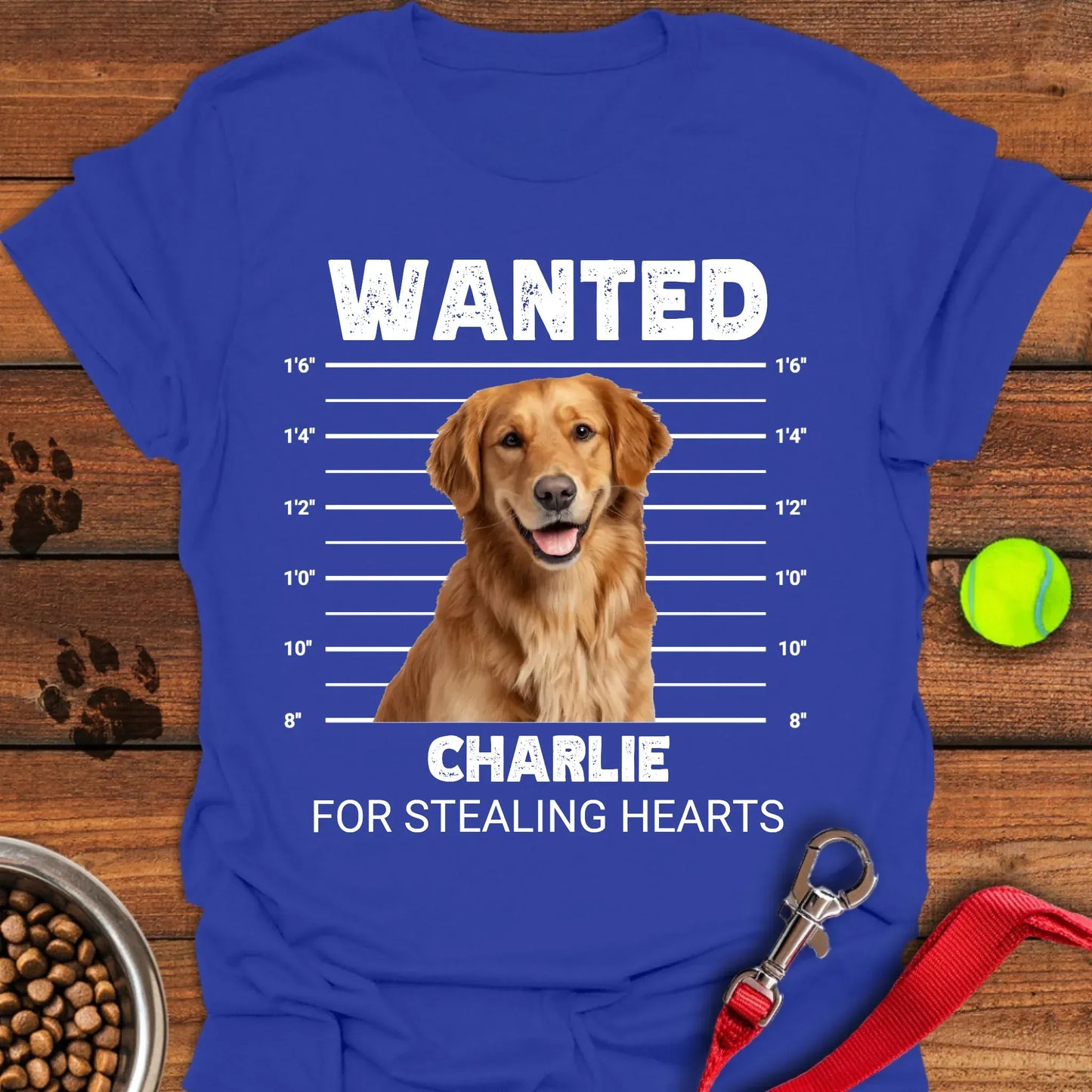Personalized Mugshot Dog T-Shirt Unisex Softstyle T-Shirt Royal