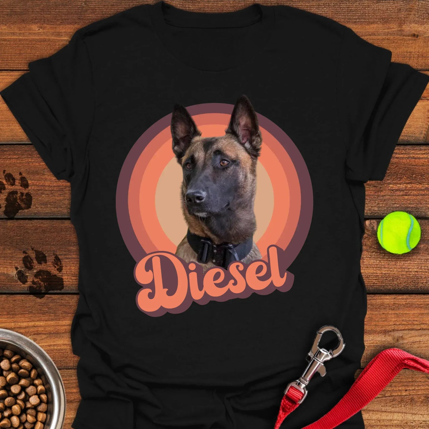 Belgian Malinois Portrait Unisex Softstyle T-Shirt Black